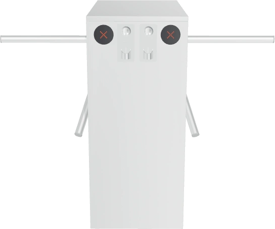MK GateTech TB 410 D double-passage tripod turnstile — 3D preview